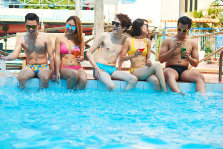 Enjoying summer party