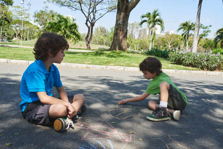 Drawing kidsの写真素材