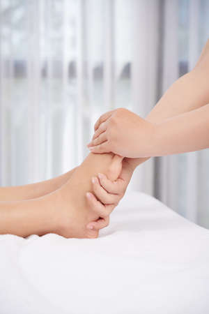 Relaxing feet massageの写真素材