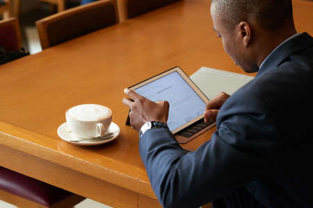 Checking business dataの写真素材