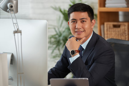 Cheerful businessmanの写真素材