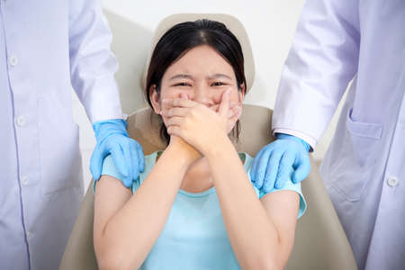 Afraid of dentistryの写真素材