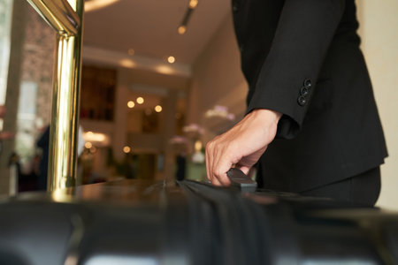 Helping with luggageの写真素材