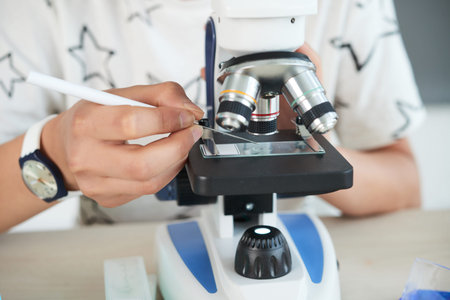 Examining Substance at Lab