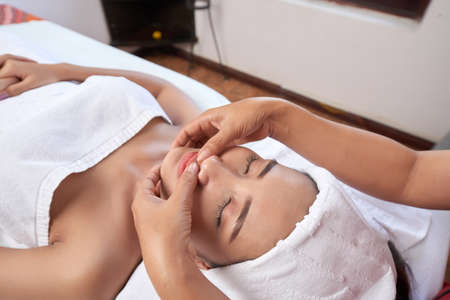 Face massageの写真素材