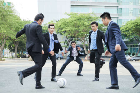 Relieving Stress After Hard Working Dayの写真素材