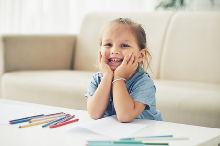 Cute adorable girlの写真素材