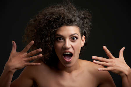 Shocked womanの写真素材