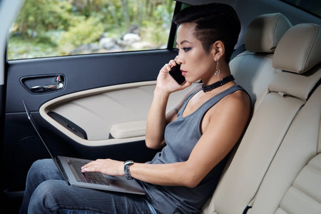 Busy womanの写真素材