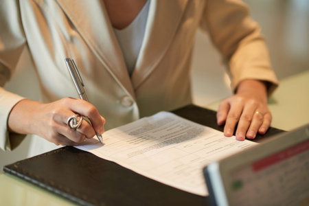 Signing business document