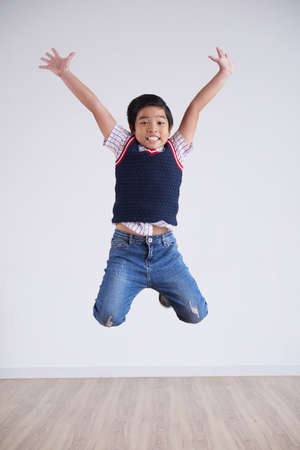 Jumping boyの写真素材