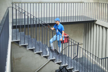Man delivering foodの写真素材