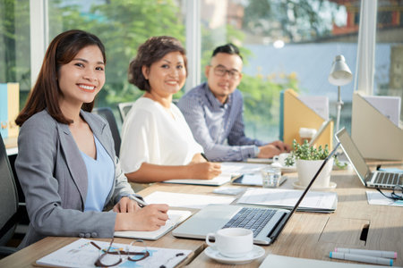 Business people working in office