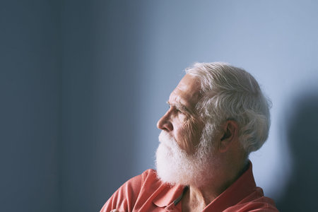 Pensive aged man