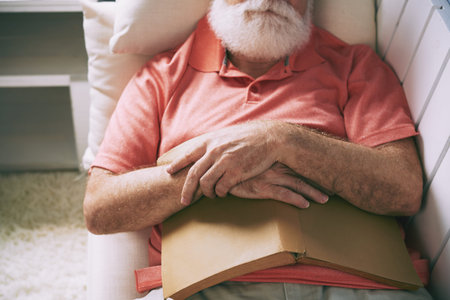 Sleeping man in closeup shot