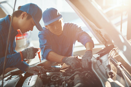 Repairing car
