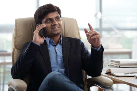 Calling businessmanの写真素材