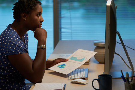 Financial manager at work
