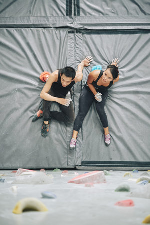 Tired climbers