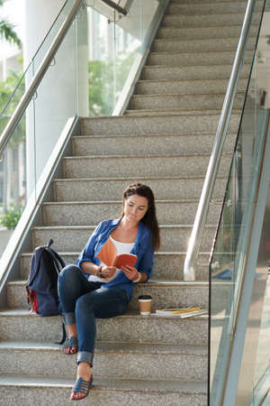 Reading studentの写真素材