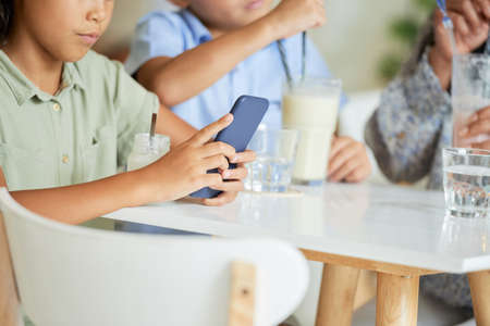 Addicted to smartphoneの写真素材