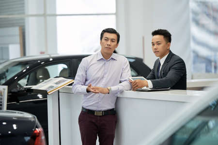 In car showroomの写真素材