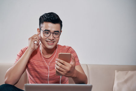 Making videocallの写真素材