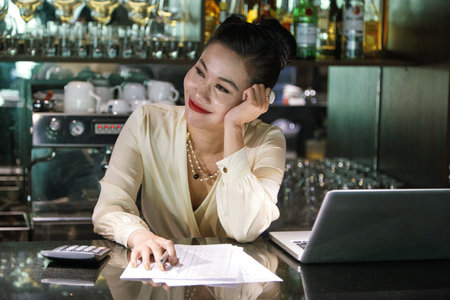 Counting incomeの写真素材