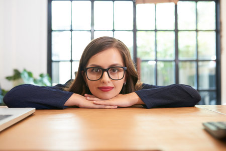 Smiling business lady