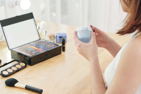 Opening face creamの写真素材