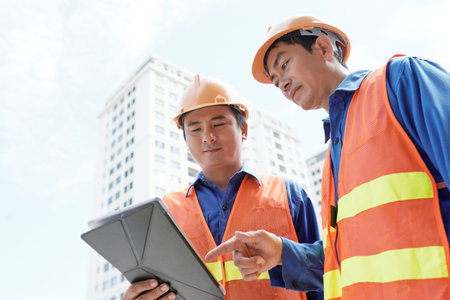 Engineers discussing project