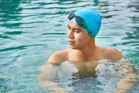 Swimmer in pool