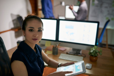 Businesswoman busy with work