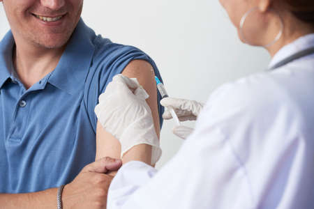 Vaccinating patientの写真素材