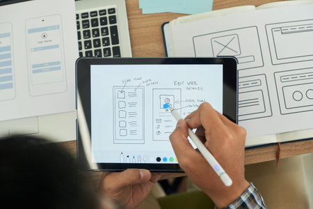 UI designer choosing color