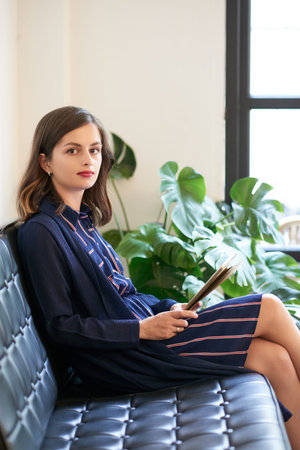 Pretty young business lady