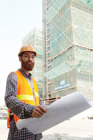 Architect at construction site