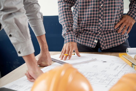 Architects discussing work
