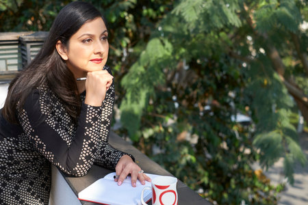 Woman planning work