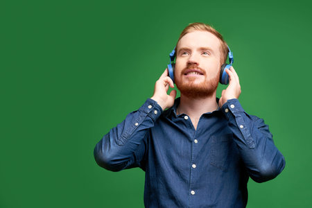 Young man in headphones
