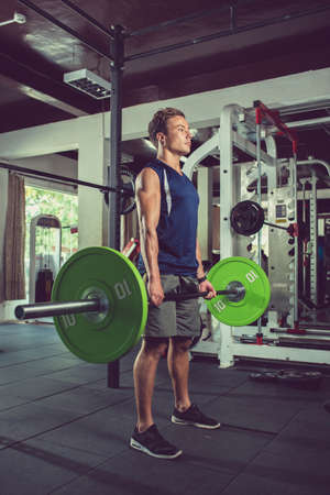 Working out young manの写真素材