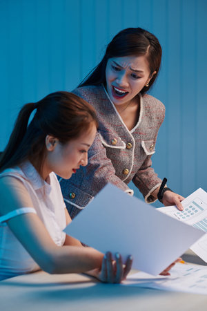 Manager shouting at collegue