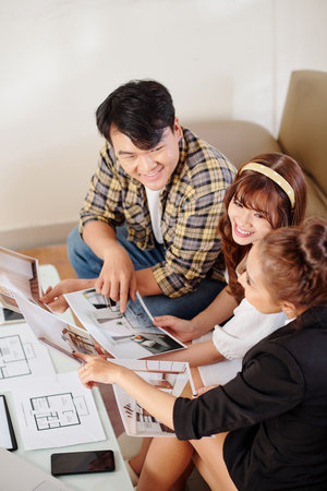 Couple choosing apartment