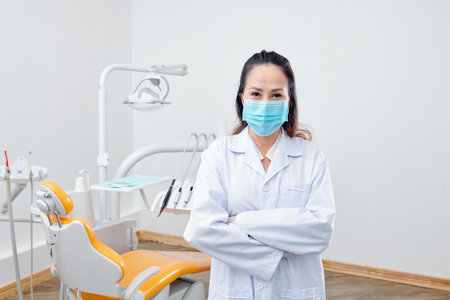 Mature Asian female dentistの写真素材