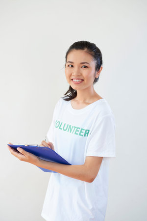 Volunteer filling form