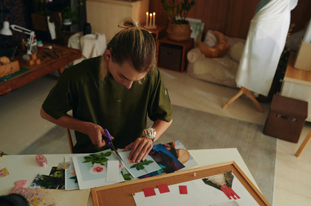 Designer Cutting Drawings For Collageの写真素材