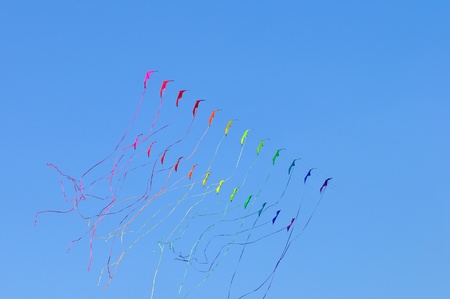 CHA-AM - MARCH 9  Colorful of kites are showing in the 12th Thailand International Kite Festival on March 9, 2012 in Naresuan Camp, Cha-am, Thailand のeditorial素材