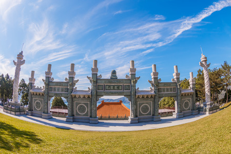 Yuchi Township, Nantou County, Taiwan Landscape in WENWU Templeのeditorial素材