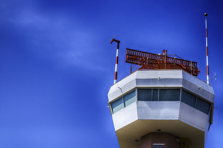sky lighthouse connect blue planeの写真素材