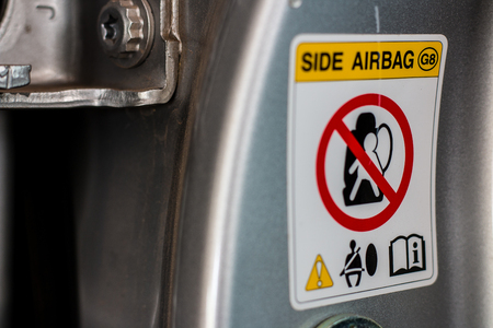 car warning airbag sign modernの写真素材